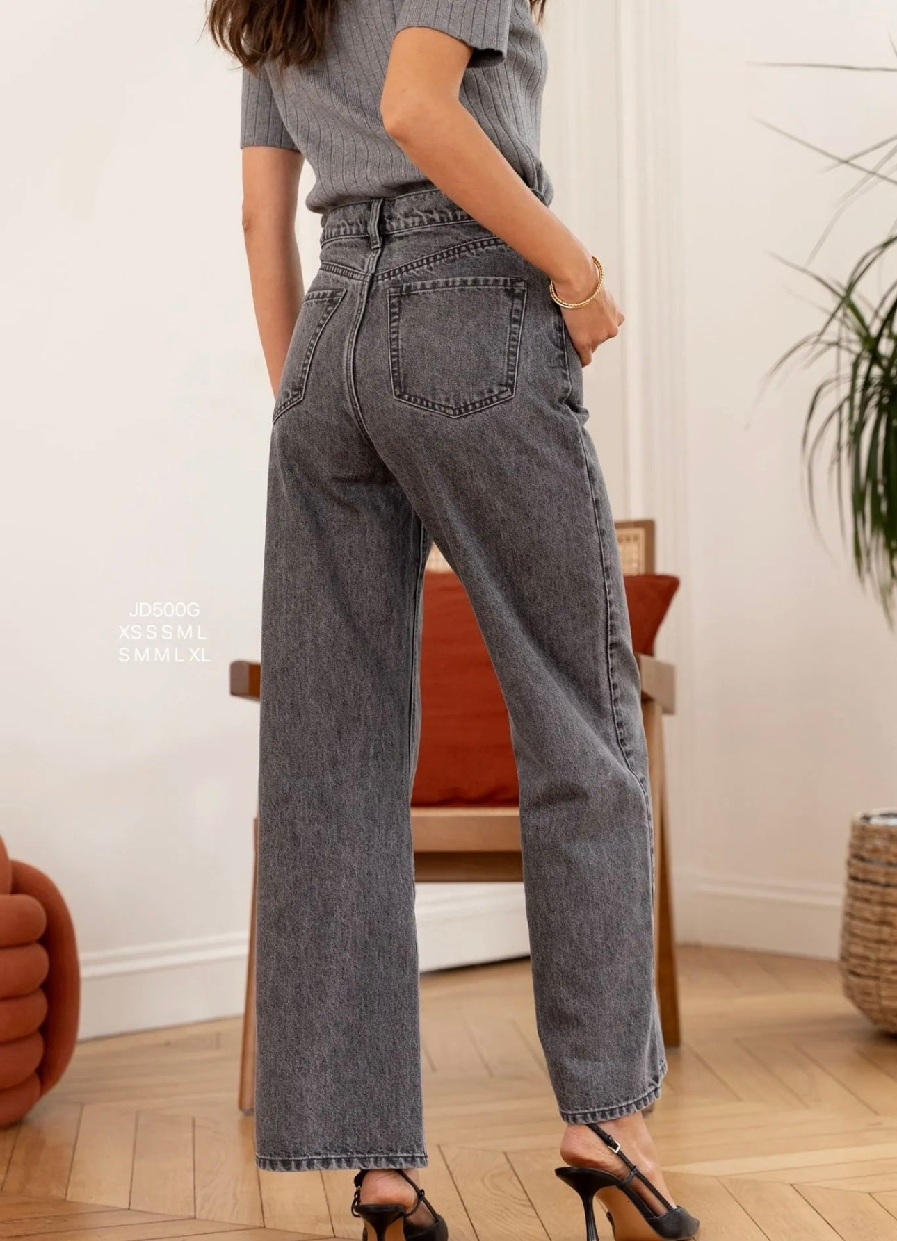 Pantalón denim grey